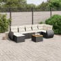 Set de sofás de jardín 8 piezas y cojines ratán sintético negro de , Conjuntos de jardín - Ref: Foro24-3225111, Precio: 434,7...