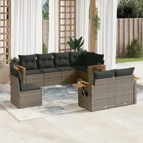 Set de sofás de jardín 8 pzas y cojines ratán sintético gris de , Conjuntos de jardín - Ref: Foro24-3227005, Precio: 538,29 €...