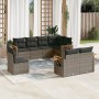 Set de sofás de jardín 8 pzas y cojines ratán sintético gris de , Conjuntos de jardín - Ref: Foro24-3227005, Precio: 535,87 €...