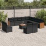 Set sofás de jardín 14 pzas con cojines ratán sintético negro de , Conjuntos de jardín - Ref: Foro24-3228169, Precio: 868,97 ...
