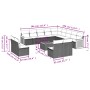 Set sofás de jardín 14 pzas con cojines ratán sintético negro de , Conjuntos de jardín - Ref: Foro24-3228169, Precio: 868,97 ...