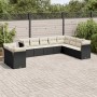 Set de sofás de jardín 10 pzas cojines ratán sintético negro de , Conjuntos de jardín - Ref: Foro24-3249695, Precio: 615,84 €...