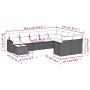 Set de sofás de jardín 10 pzas con cojines ratán sintético gris de , Sofás modulares de exterior - Ref: Foro24-3251797, Preci...