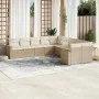Garden sofa set with beige cushions 10 pieces synthetic rattan by , Modular outdoor sofas - Ref: Foro24-3251845, Price: 671,0...