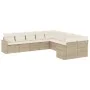 Garden sofa set with beige cushions 10 pieces synthetic rattan by , Modular outdoor sofas - Ref: Foro24-3251845, Price: 671,0...