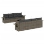 Set de muebles de jardín 9 pzas y cojines ratán sintético gris de , Conjuntos de jardín - Ref: Foro24-3252287, Precio: 580,42...