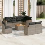 Set de muebles de jardín 9 pzas y cojines ratán sintético gris de , Conjuntos de jardín - Ref: Foro24-3258574, Precio: 572,23...