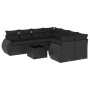 Set de sofás de jardín 8 piezas y cojines ratán sintético negro de , Conjuntos de jardín - Ref: Foro24-3221154, Precio: 575,0...