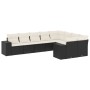 Set de sofás de jardín 8 piezas y cojines ratán sintético negro de , Conjuntos de jardín - Ref: Foro24-3223035, Precio: 515,3...