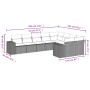 Set de sofás de jardín 8 piezas y cojines ratán sintético negro de , Conjuntos de jardín - Ref: Foro24-3223035, Precio: 515,3...