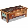 Mesa de centro con cajones madera maciza reciclada 90x45x35 cm en Mesas de centro | Comprar online en Foru.es