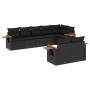 Set de sofás de jardín 8 piezas y cojines ratán sintético negro de , Conjuntos de jardín - Ref: Foro24-3226986, Precio: 579,0...