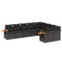 Set de sofás de jardín 8 piezas y cojines ratán sintético negro de , Conjuntos de jardín - Ref: Foro24-3227140, Precio: 587,0...