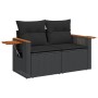 Set de sofás de jardín 11 pzas y cojines ratán sintético negro de , Conjuntos de jardín - Ref: Foro24-3227168, Precio: 689,97...