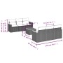 Set de comedor de jardín 7 pzas y cojines ratán sintético negro de , Conjuntos de jardín - Ref: Foro24-3227470, Precio: 414,2...