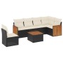 Set de comedor de jardín 7 pzas y cojines ratán sintético negro de , Conjuntos de jardín - Ref: Foro24-3227701, Precio: 385,9...