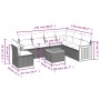 Set de comedor de jardín 7 pzas y cojines ratán sintético negro de , Conjuntos de jardín - Ref: Foro24-3227701, Precio: 385,9...