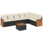 Set de sofás de jardín 8 piezas y cojines ratán sintético negro de , Conjuntos de jardín - Ref: Foro24-3227715, Precio: 440,5...