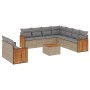 Juego de sofás jardín con cojines beige 10 pzas ratán sintético de , Conjuntos de jardín - Ref: Foro24-3227788, Precio: 604,6...