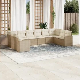 Garden sofa set with beige cushions 10 pieces synthetic rattan by , Modular outdoor sofas - Ref: Foro24-3251805, Price: 671,0...