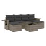 Set de sofás de jardín 7 piezas con cojines ratán PE gris de , Conjuntos de jardín - Ref: Foro24-3252867, Precio: 414,67 €, D...