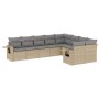 Set de sofás de jardín 9 pzas con cojines ratán sintético beige de , Conjuntos de jardín - Ref: Foro24-3252976, Precio: 625,4...