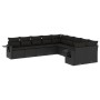Set de sofás de jardín 10 pzas cojines ratán sintético negro de , Conjuntos de jardín - Ref: Foro24-3253042, Precio: 648,87 €...
