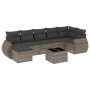 Set de sofás de jardín 8 pzas y cojines ratán sintético gris de , Conjuntos de jardín - Ref: Foro24-3254027, Precio: 513,09 €...