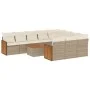 11-piece garden sofa set with beige synthetic rattan cushions by , Garden sets - Ref: Foro24-3228025, Price: 705,51 €, Discou...