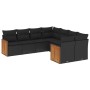 Set de sofás de jardín 8 piezas y cojines ratán sintético negro de , Conjuntos de jardín - Ref: Foro24-3228232, Precio: 513,8...