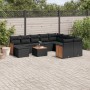 Set de sofás de jardín 11 pzas y cojines ratán sintético negro de , Conjuntos de jardín - Ref: Foro24-3228239, Precio: 644,66...