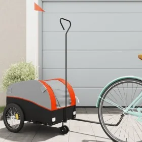 Remolque para bicicleta hierro negro y naranja 30 kg de , Remolques para bicicletas - Ref: Foro24-94138, Precio: 86,76 €, Des...