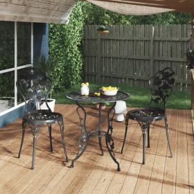Mesa y sillas de bistró 3 piezas aluminio fundido negro de , Conjuntos de jardín - Ref: Foro24-317739, Precio: 190,45 €, Desc...