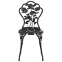 Mesa y sillas de bistró 3 piezas aluminio fundido negro de , Conjuntos de jardín - Ref: Foro24-317739, Precio: 190,45 €, Desc...