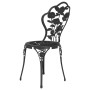 Mesa y sillas de bistró 3 piezas aluminio fundido negro de , Conjuntos de jardín - Ref: Foro24-317739, Precio: 190,45 €, Desc...