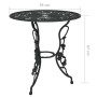 Mesa y sillas de bistró 3 piezas aluminio fundido negro de , Conjuntos de jardín - Ref: Foro24-317739, Precio: 190,45 €, Desc...