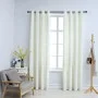 Cortinas opacas con anillas 2 pzas terciopelo crema 140x245 cm de vidaXL, Cortinas y visillos - Ref: Foro24-134514, Precio: 4...