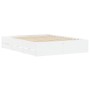 Estructura de cama madera de ingeniería blanco 150x200 cm de , Camas y somieres - Ref: Foro24-3207266, Precio: 163,58 €, Desc...