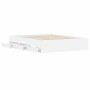 Estructura de cama madera de ingeniería blanco 150x200 cm de , Camas y somieres - Ref: Foro24-3207266, Precio: 163,58 €, Desc...