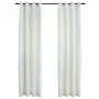 Cortinas opacas con anillas 2 pzas terciopelo crema 140x245 cm de vidaXL, Cortinas y visillos - Ref: Foro24-134514, Precio: 4...