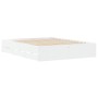 Estructura de cama madera de ingeniería blanco 150x200 cm de , Camas y somieres - Ref: Foro24-3207266, Precio: 163,58 €, Desc...