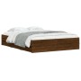 Cama con cajones madera de ingeniería marrón roble 150x200 cm de , Camas y somieres - Ref: Foro24-3207272, Precio: 207,66 €, ...