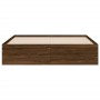 Cama con cajones madera de ingeniería marrón roble 150x200 cm de , Camas y somieres - Ref: Foro24-3207272, Precio: 207,66 €, ...
