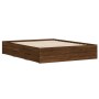 Cama con cajones madera de ingeniería marrón roble 140x200 cm de , Camas y somieres - Ref: Foro24-3207279, Precio: 239,80 €, ...