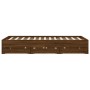 Cama con cajones madera de ingeniería marrón roble 140x200 cm de , Camas y somieres - Ref: Foro24-3207279, Precio: 239,80 €, ...