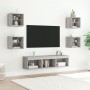 Muebles TV pared con LED 7 pzas madera ingeniería gris Sonoma en Muebles TV | Comprar online en Foru.es