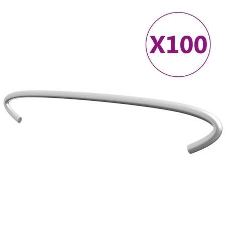 100 units of galvanized steel gabion hooks, 20 cm. by vidaXL, Accessories for gates and fences - Ref: Foro24-145620, Price: 1...