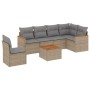 Set sofás de jardín 7 piezas y cojines ratán sintético beige de , Conjuntos de jardín - Ref: Foro24-3258426, Precio: 450,66 €...