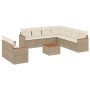 Juego de sofás jardín con cojines beige 10 pzas ratán sintético de , Conjuntos de jardín - Ref: Foro24-3258509, Precio: 698,4...