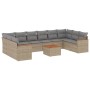 Set de sofás de jardín 11pzas con cojines ratán sintético beige de , Conjuntos de jardín - Ref: Foro24-3258734, Precio: 665,6...